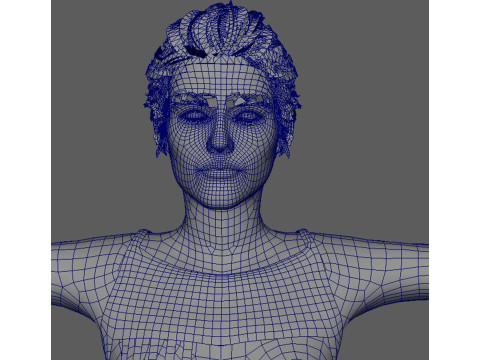 Kristen stewart Character Low-poly Modelo 3D