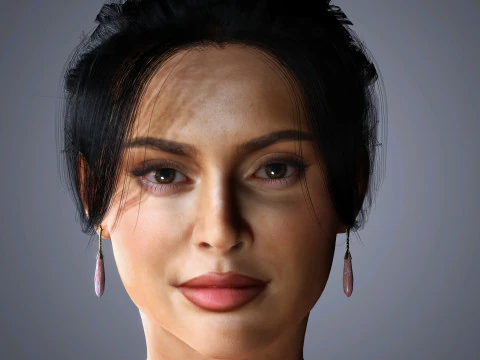Kylie Jenner Character Low-poly 3D Model