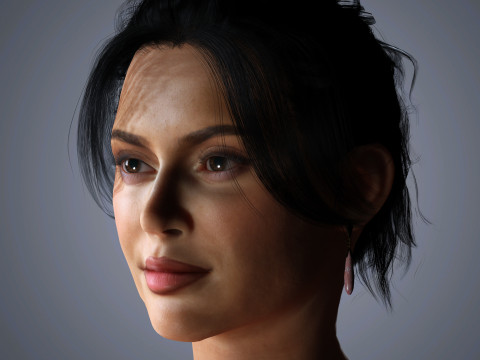 Kylie Jenner Character Low-poly Modèle 3D