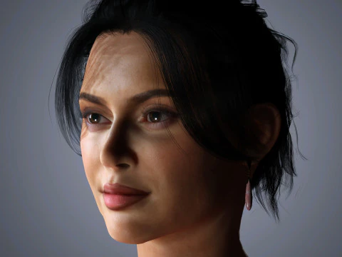 Kylie Jenner Character Low-poly 3D Model
