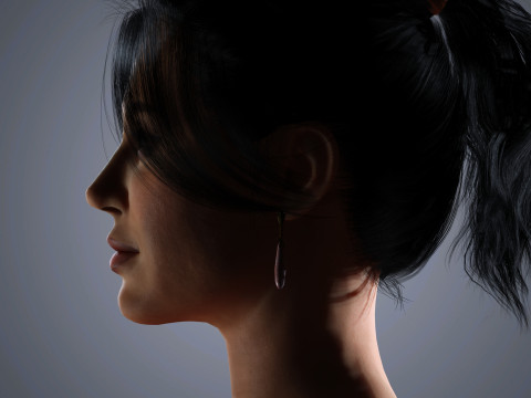 Kylie Jenner Character Low-poly Modèle 3D
