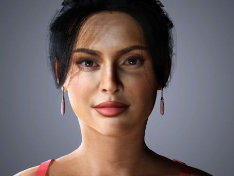 Kylie Jenner Character Low-poly Modèle 3D