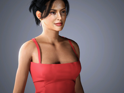 Kylie Jenner Character Low-poly Modèle 3D