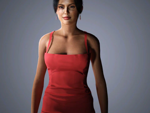 Kylie Jenner Character Low-poly 3D Model