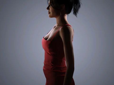 Kylie Jenner Character Low-poly 3D Model
