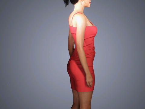 Kylie Jenner Character Low-poly Modèle 3D