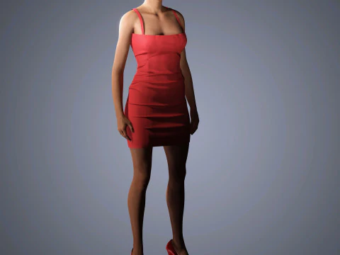 Kylie Jenner Character Low-poly 3D Model