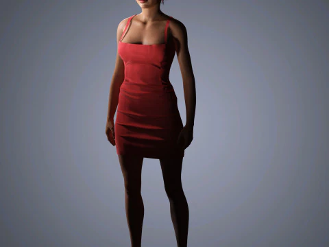 Kylie Jenner Character Low-poly 3D Model
