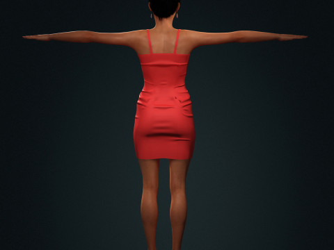Kylie Jenner Character Low-poly Modèle 3D