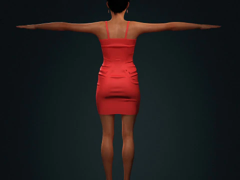 Kylie Jenner Character Low-poly 3D Model