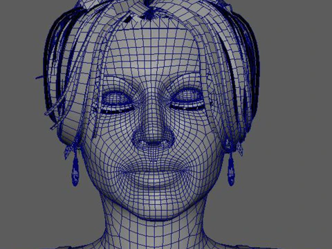 Kylie Jenner Character Low-poly 3D Model