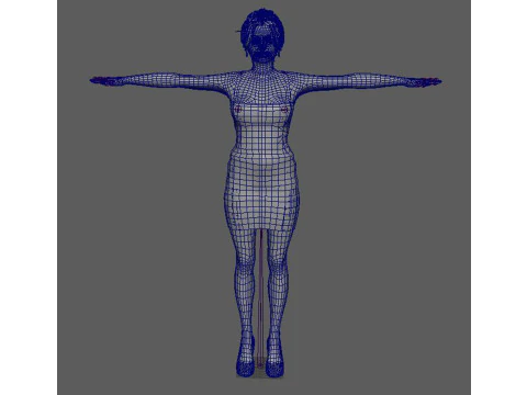 Kylie Jenner Character Low-poly 3D Model
