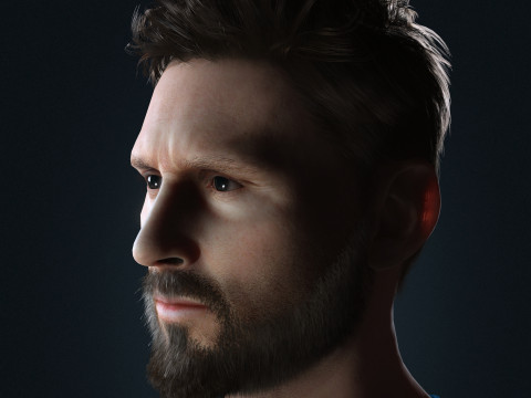 Lionel Messi Character Low-poly Modelo 3D