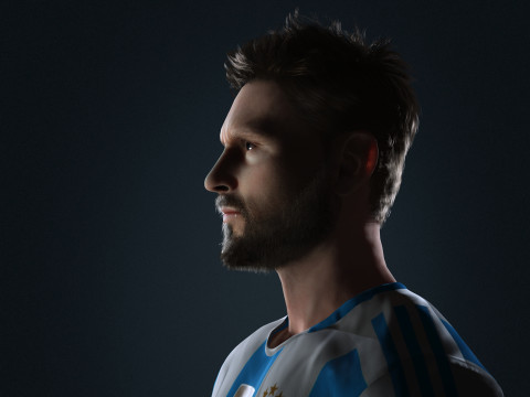 Lionel Messi Character Low-poly Modelo 3D