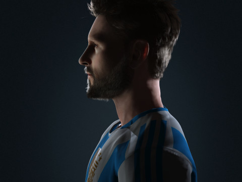 Lionel Messi Character Low-poly Modelo 3D
