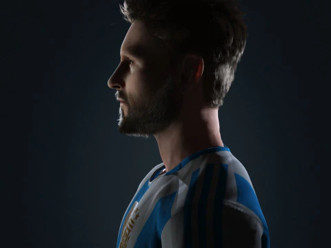 Lionel Messi Character Low-poly 3D Model