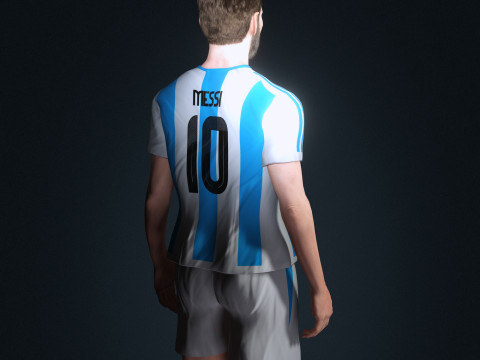 Lionel Messi Character Low-poly Modelo 3D