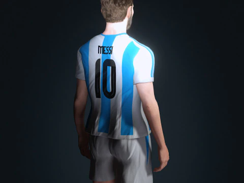 Lionel Messi Character Low-poly 3D Model