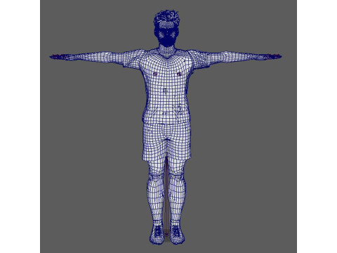 Lionel Messi Character Low-poly Modelo 3D