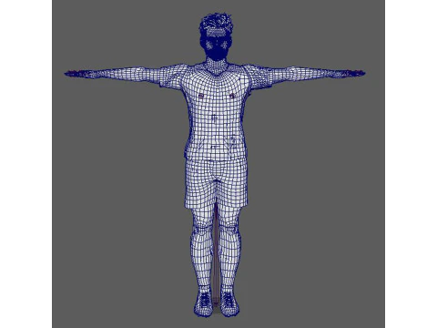 Lionel Messi Character Low-poly 3D Model