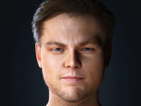 Leonardo DiCaprio Low-poly 3D Model