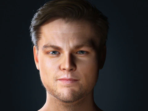 Leonardo DiCaprio Low-poly 3D Model