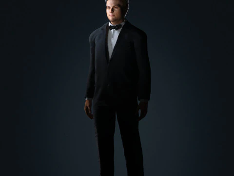 Leonardo DiCaprio Low-poly 3D Model