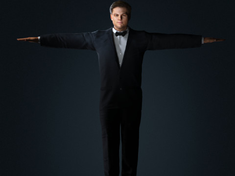 Leonardo DiCaprio Low-poly Model 3D
