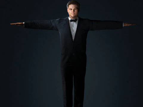 Leonardo DiCaprio Low-poly 3D Model