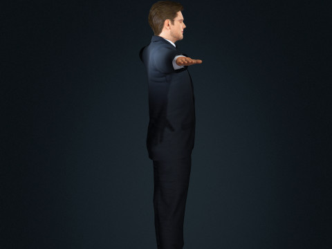 Leonardo DiCaprio Low-poly Model 3D