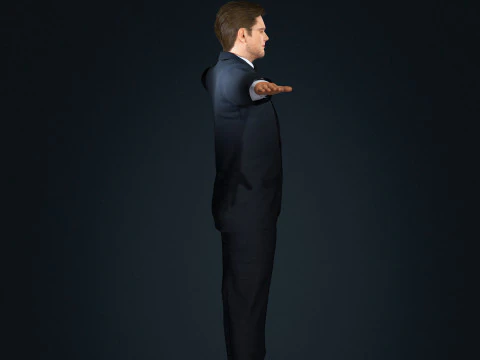 Leonardo DiCaprio Low-poly 3D Model