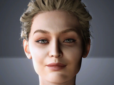Gigi Hadid Character Low-poly 3D Model