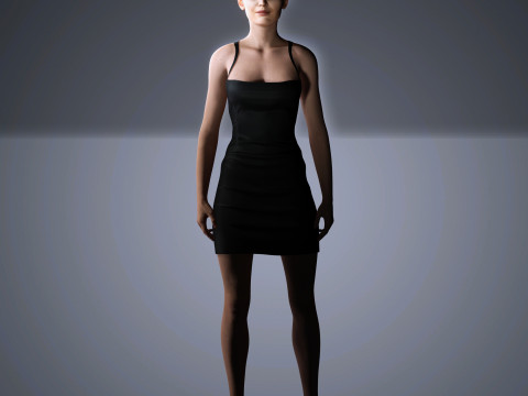 Gigi Hadid Character Low-poly 3D Model