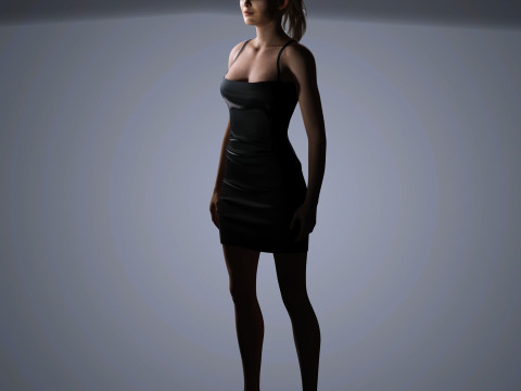 Gigi Hadid Character Low-poly 3D Model