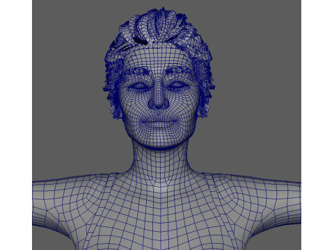 Gigi Hadid Character Low-poly 3D Model
