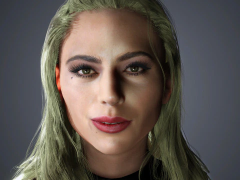 Lady Gaga Character Low-poly 3D Model
