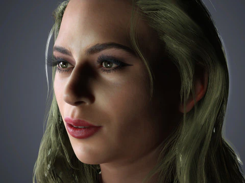 Lady Gaga Character Low-poly 3D Model