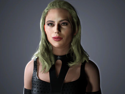 Lady Gaga Character Low-poly 3D Model