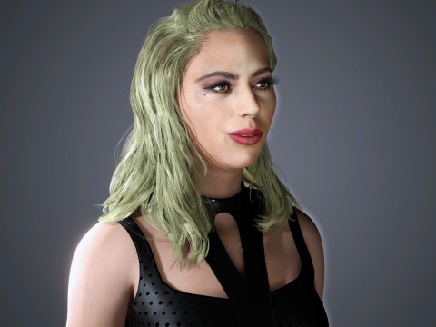 Lady Gaga Character Low-poly Model 3D