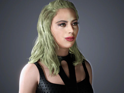 Lady Gaga Character Low-poly 3D Model