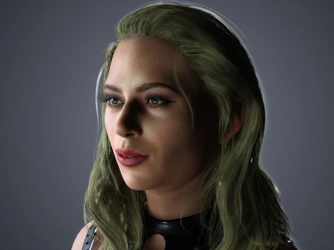 Lady Gaga Character Low-poly 3D Model