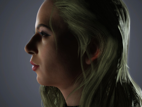 Lady Gaga Character Low-poly Model 3D