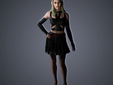 Lady Gaga Character Low-poly Model 3D