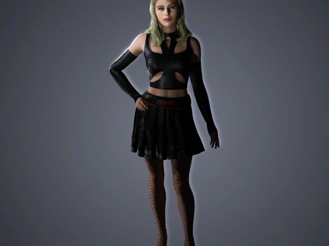 Lady Gaga Character Low-poly 3D Model