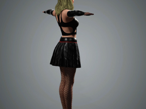 Lady Gaga Character Low-poly Model 3D