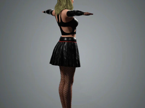 Lady Gaga Character Low-poly 3D Model