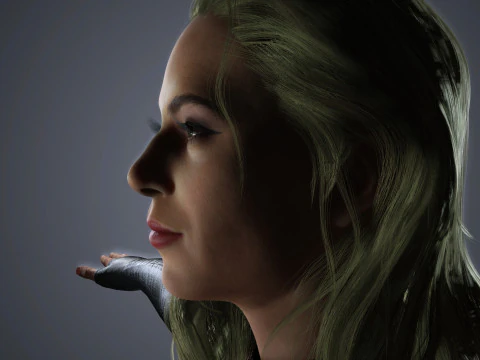 Lady Gaga Character Low-poly 3D Model