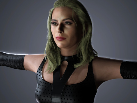 Lady Gaga Character Low-poly Model 3D