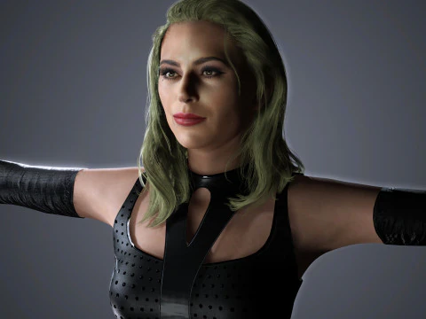 Lady Gaga Character Low-poly 3D Model