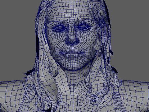 Lady Gaga Character Low-poly Model 3D